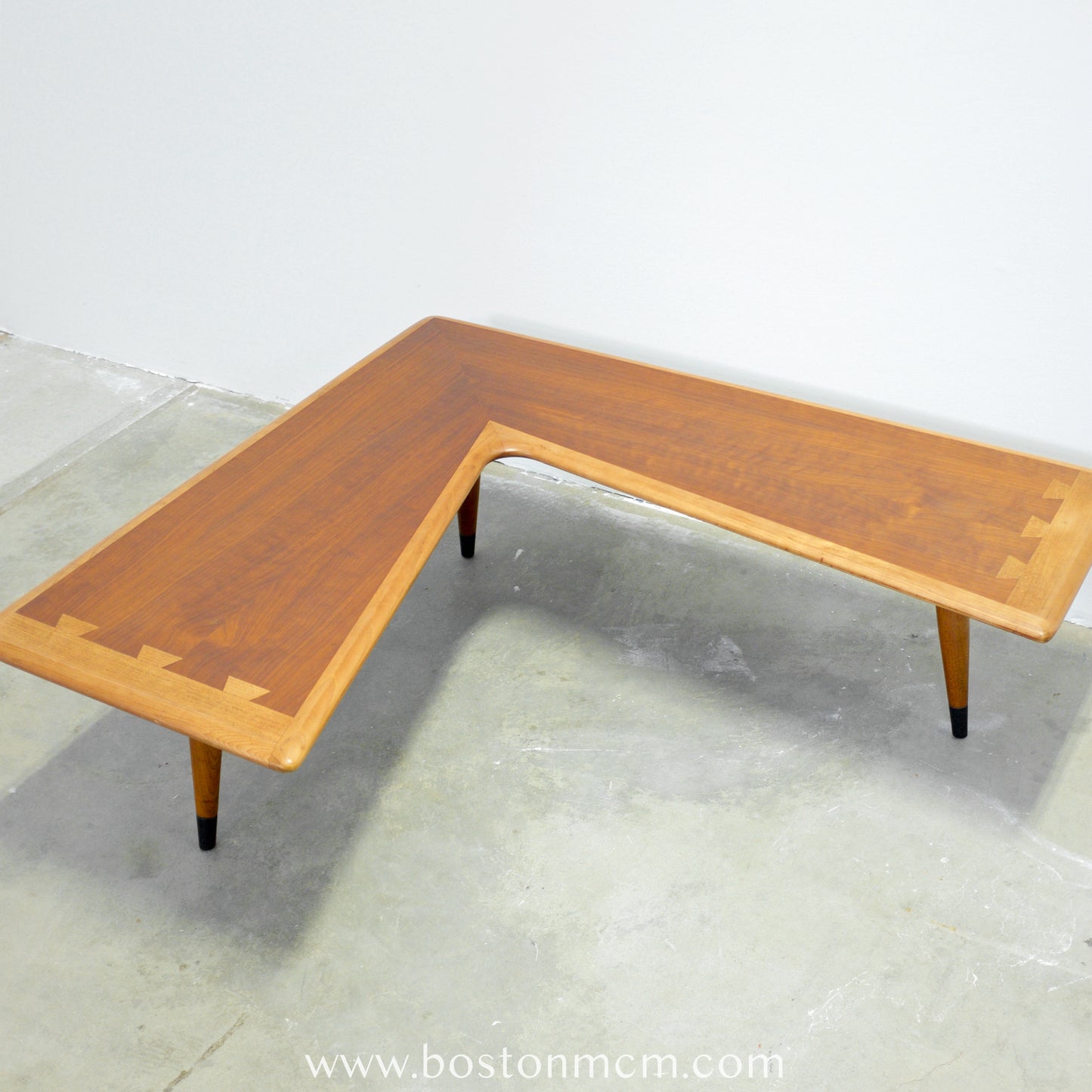 Lane Furniture "Acclaim" Walnut and Ash Boomerang Coffee Table