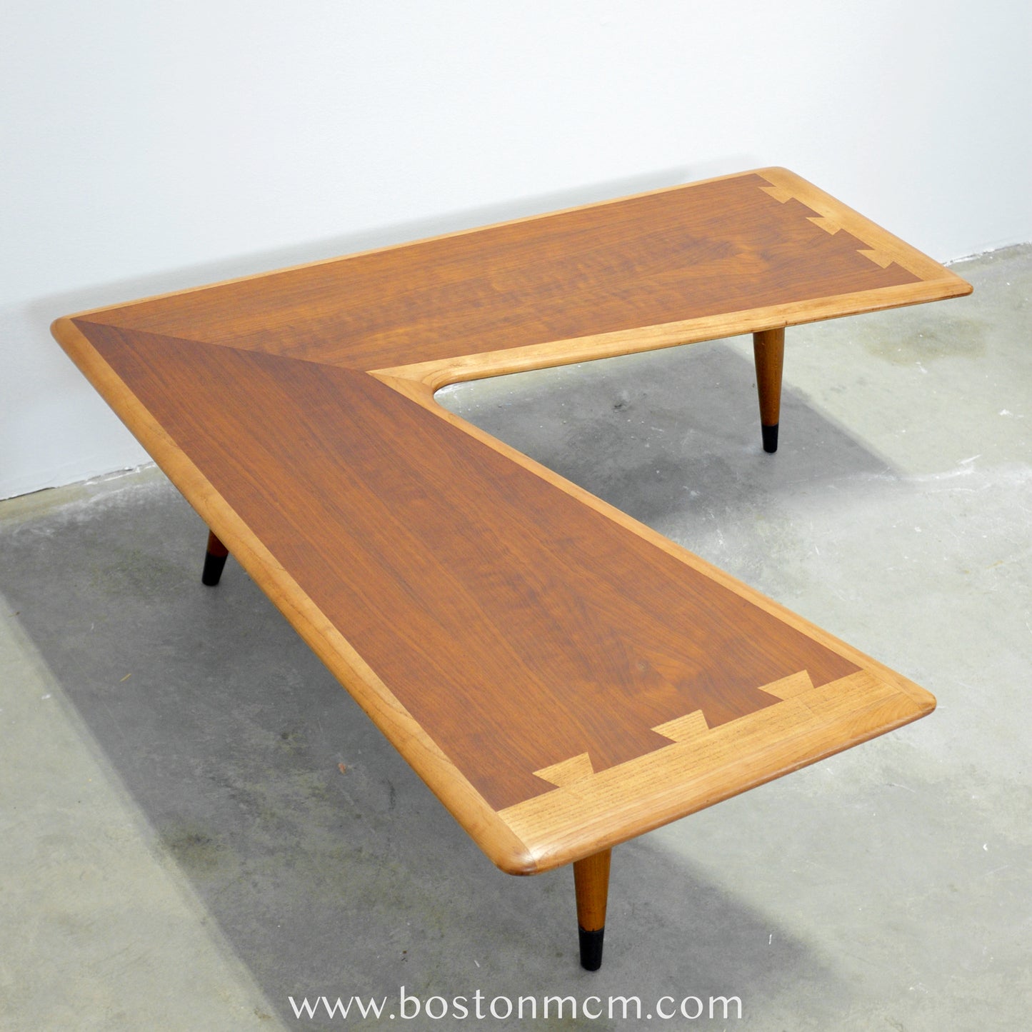 Lane Furniture "Acclaim" Walnut and Ash Boomerang Coffee Table