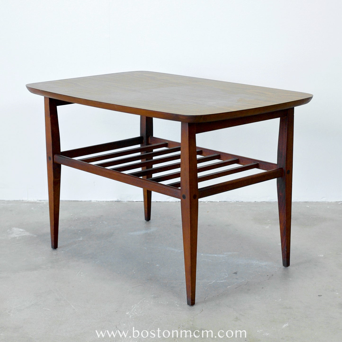 Lane Furniture "Accent II" Walnut & Laminate Side Table