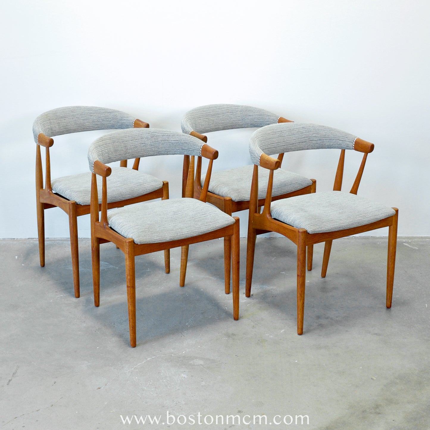 Danish Teak Dining Chairs Attributed to Johannes Andersen - Set of 4