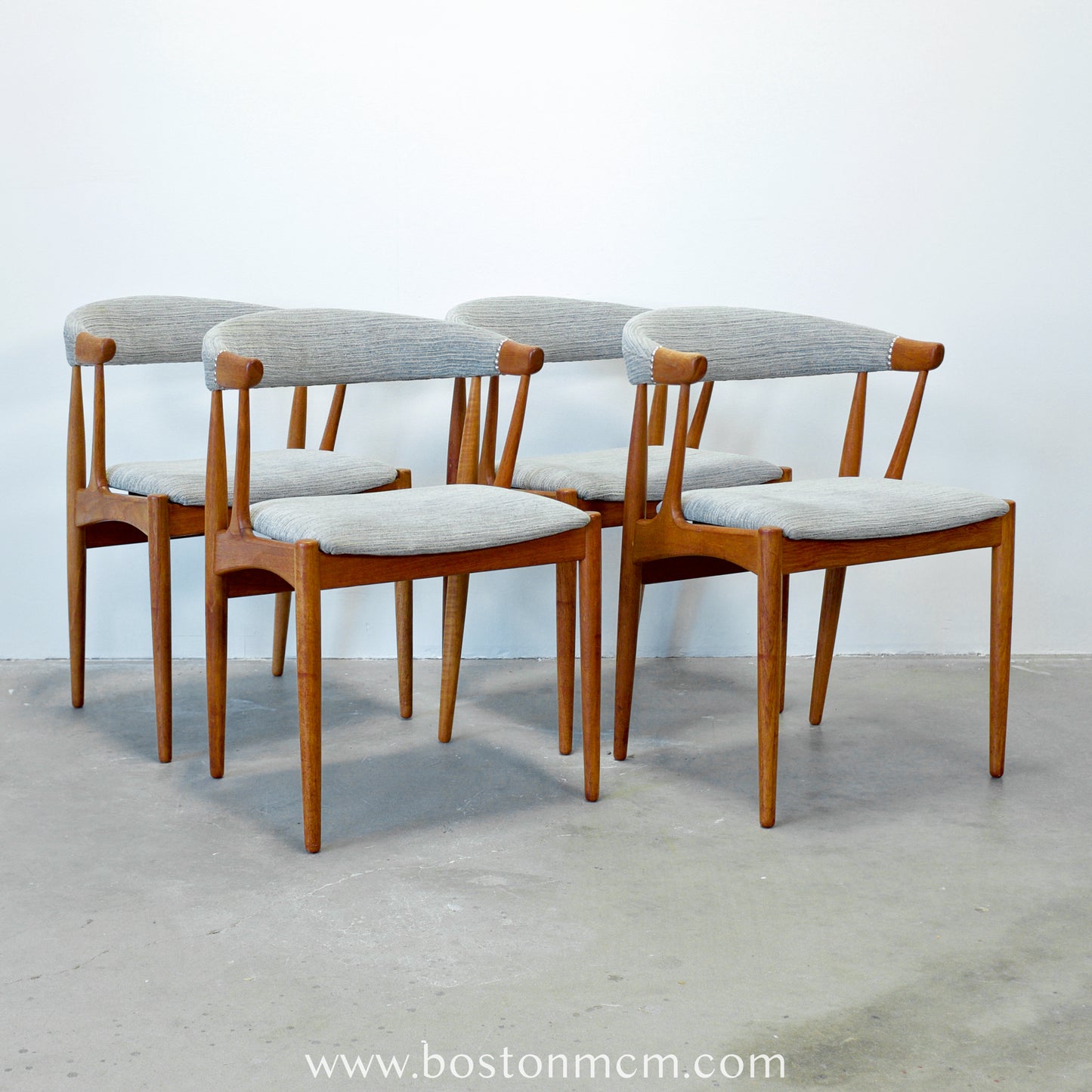 Danish Teak Dining Chairs Attributed to Johannes Andersen - Set of 4