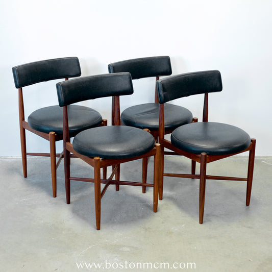 G-Plan "Fresco" Set of 4 Teak Dining Chairs Designed by V.B. Wilkins