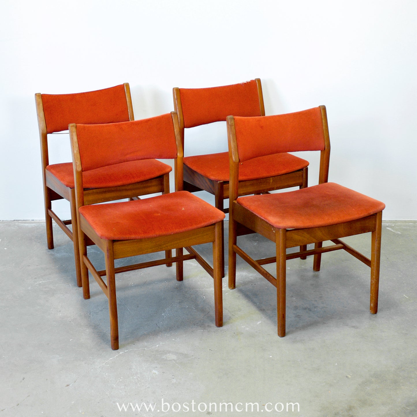 Set of 4 British Teak Dining Chairs