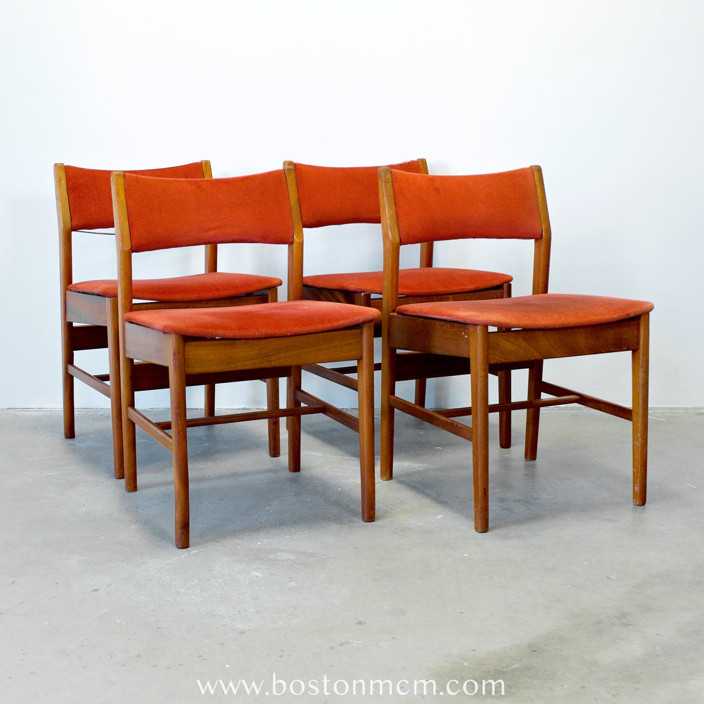 Set of 4 British Teak Dining Chairs