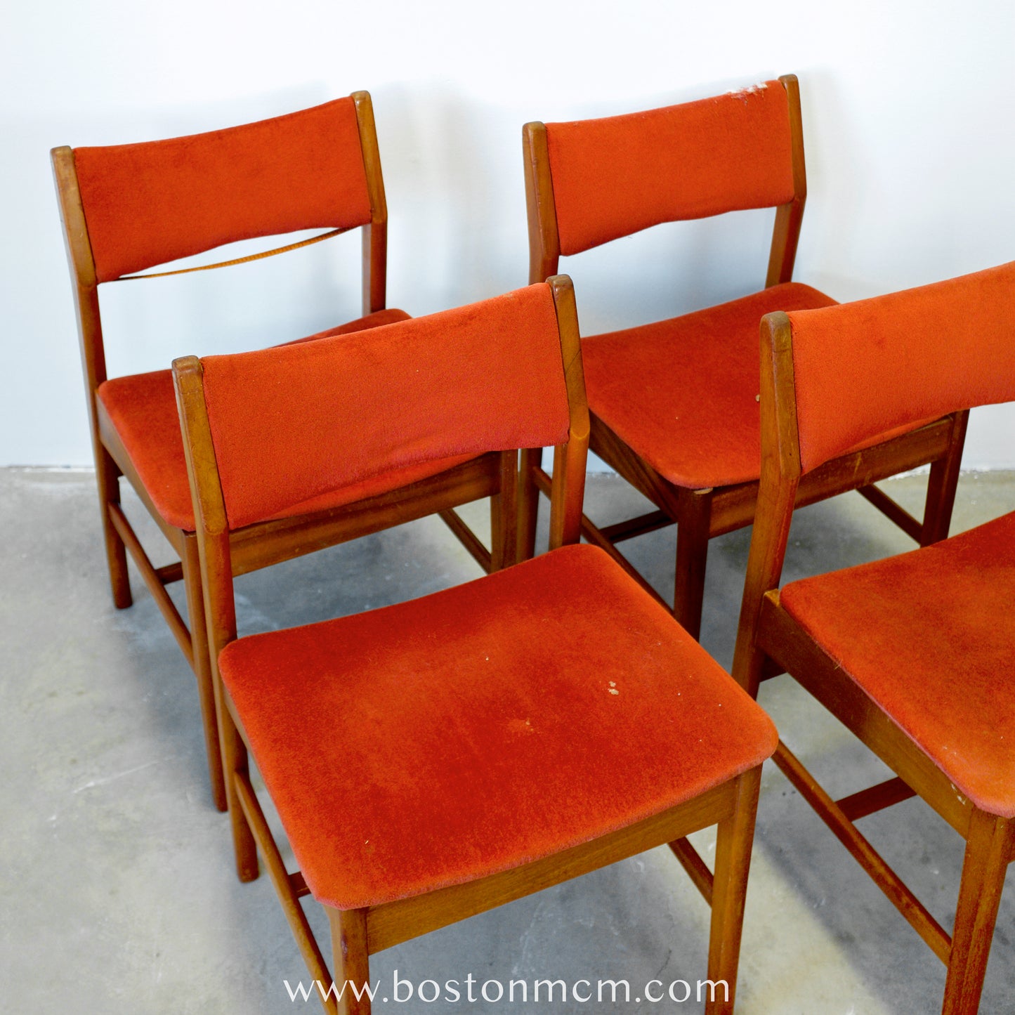 Set of 4 British Teak Dining Chairs