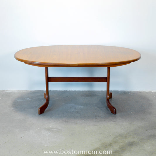 G-Plan "Fresco" Teak Oval Pedestal Base Dining Table Designed by V. B. Wilkins