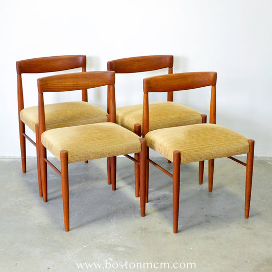 Bramin Møbler Set of 4 Danish Teak Dining Chairs Designed by H.W. Klein