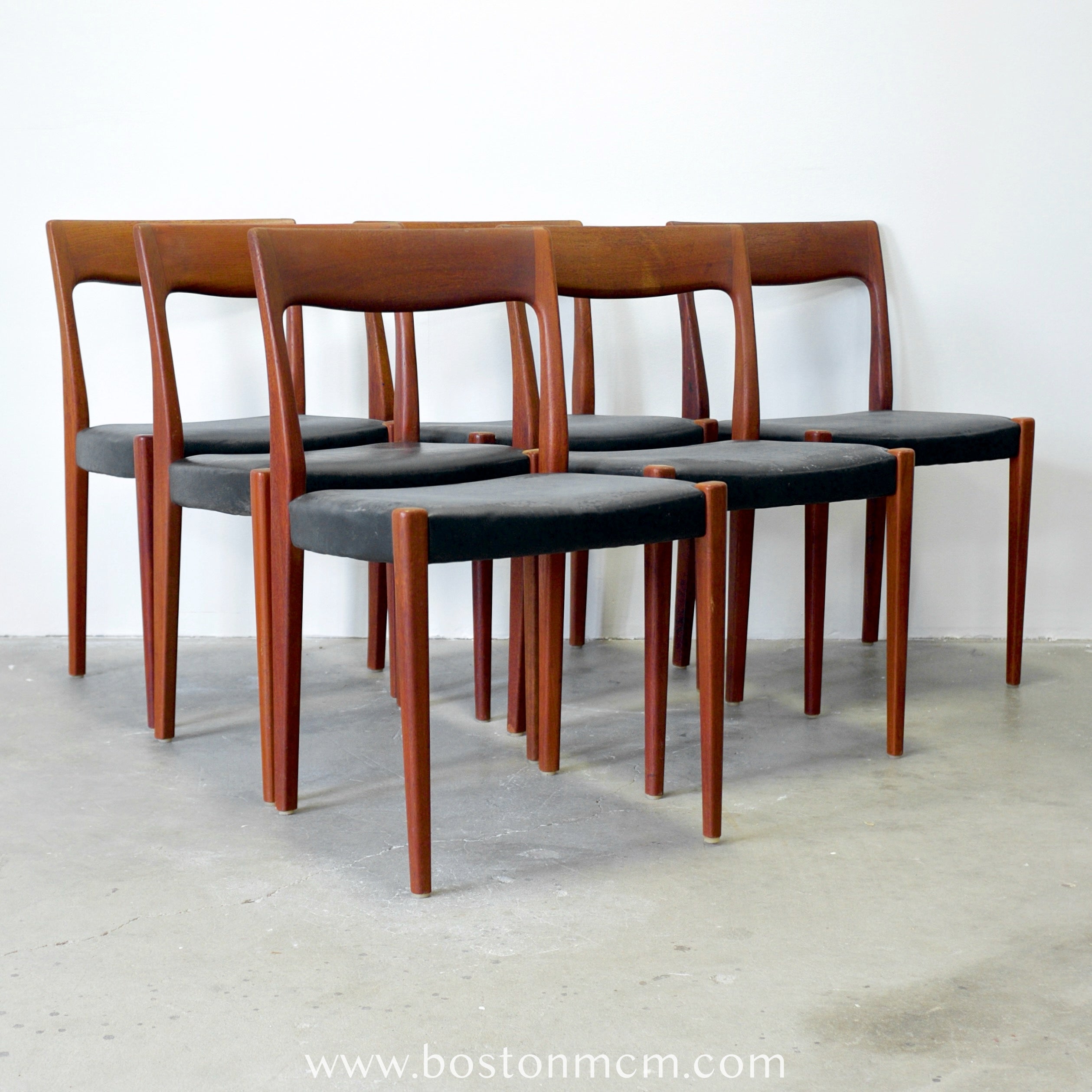 Svegards Markaryd Set of 6 Swedish Teak Dining Chairs - Mid Century Modern  Vintage – Boston Mid Century Modern