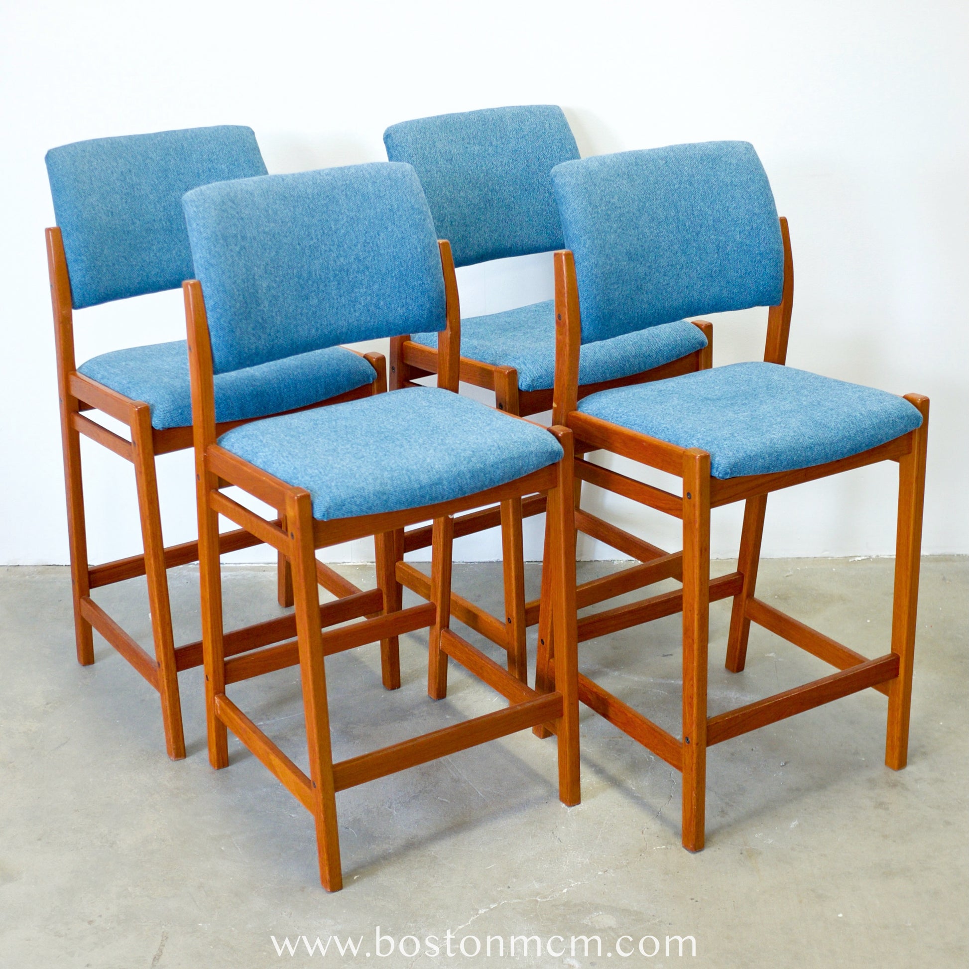 Svegards Markaryd Swedish Teak Counter Stools Set of Mid