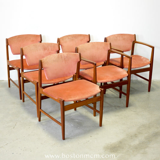 G-Plan Furniture Teak "Danish Design" Dining Chairs Designed by Ib Kofod-Larsen - Set of 6
