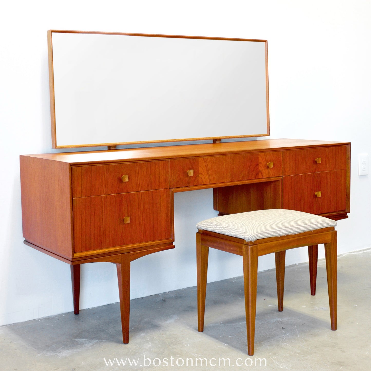 A.H. Mcintosh Vanity / Dressing Table / Desk & Matching Stool - #B9