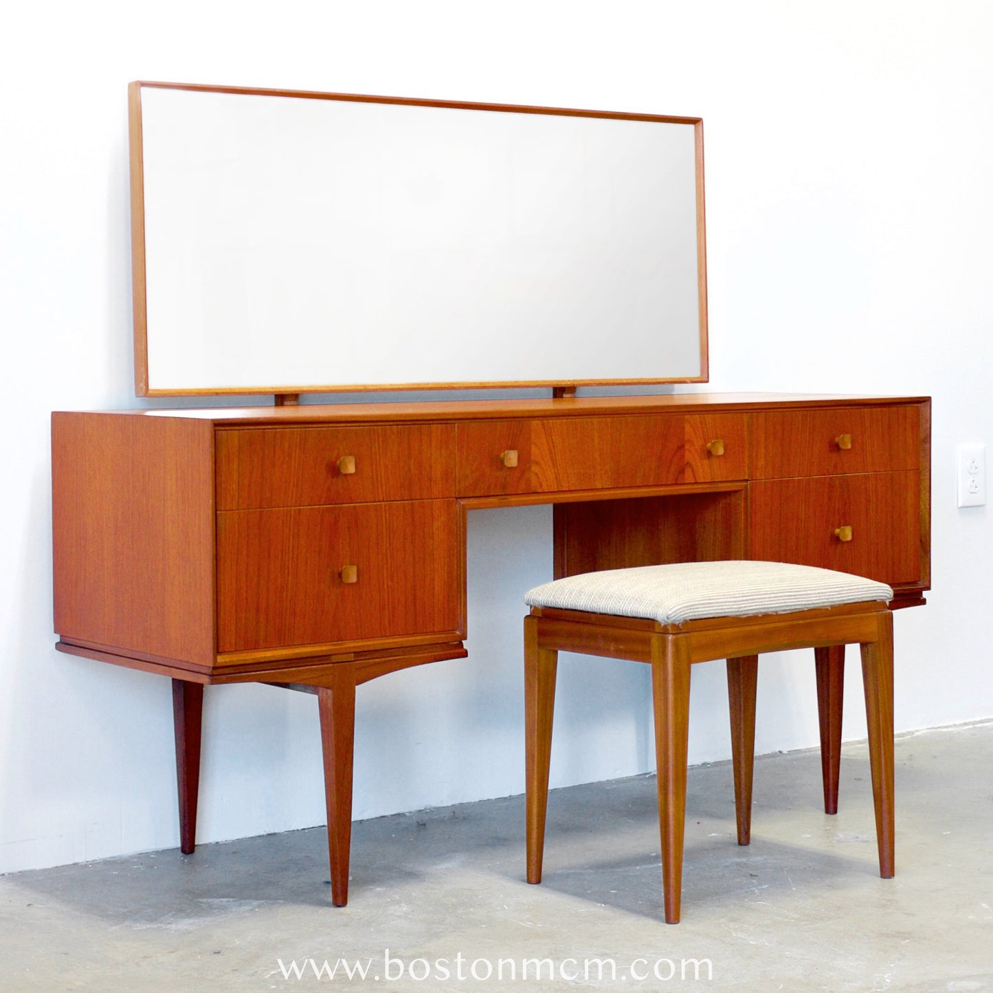 A.H. Mcintosh Vanity / Dressing Table / Desk & Matching Stool - #B9