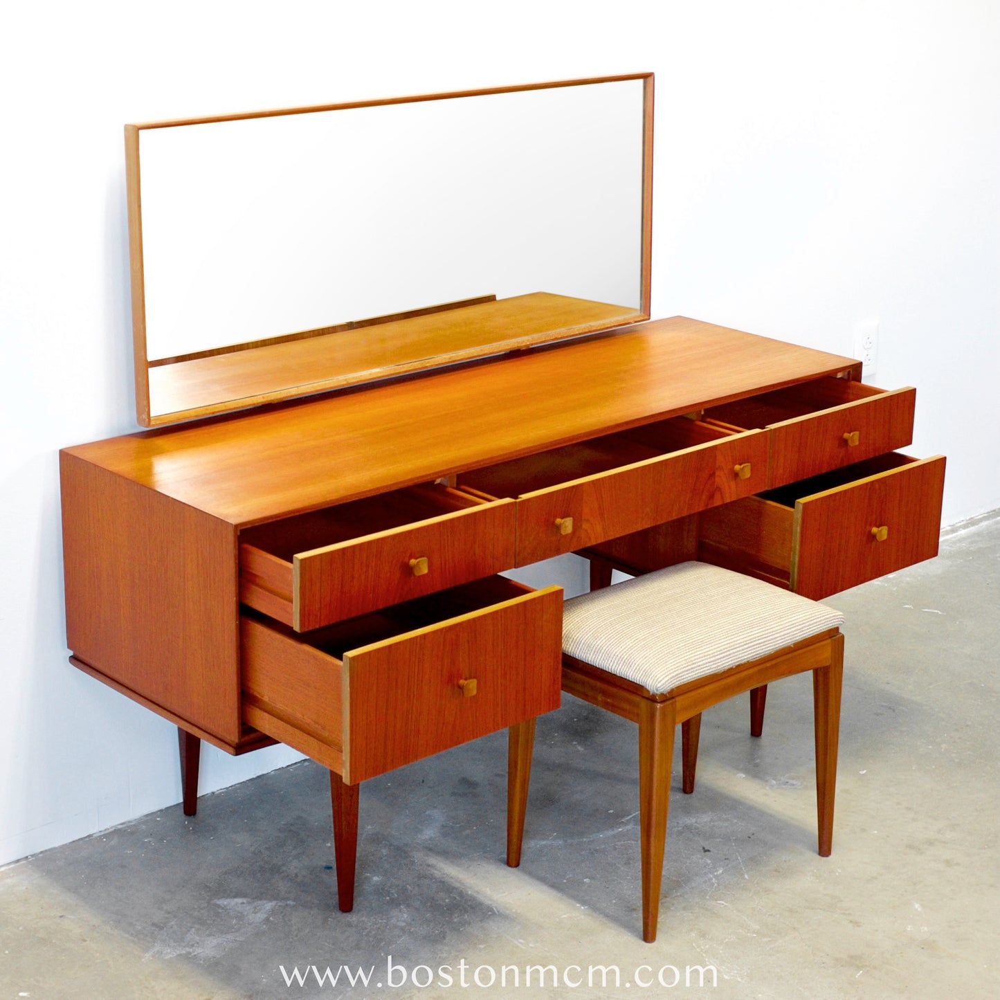 A.H. Mcintosh Vanity / Dressing Table / Desk & Matching Stool - #B9