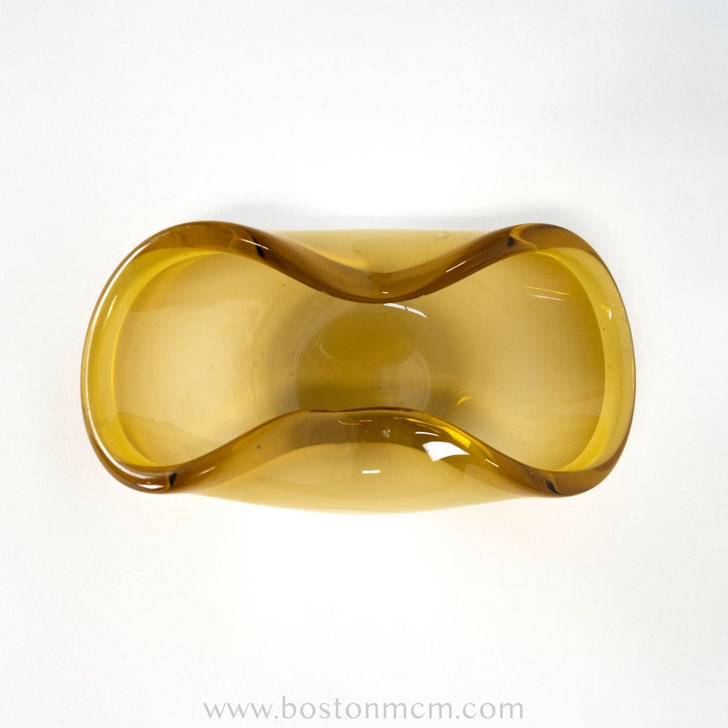 Amber & Brown European Art Glass Bowl #24