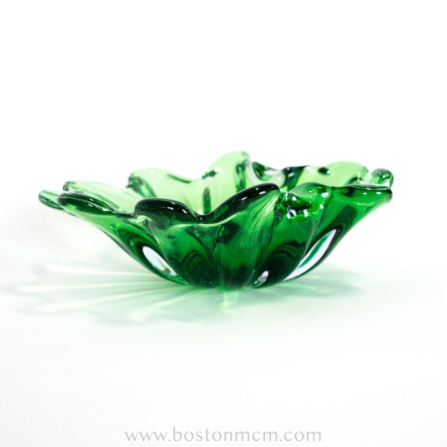 Green European Art Glass Bowl