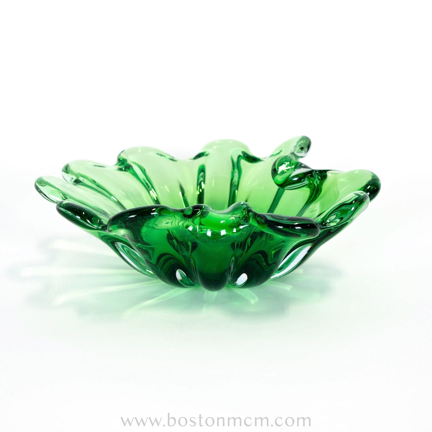 Green European Art Glass Bowl