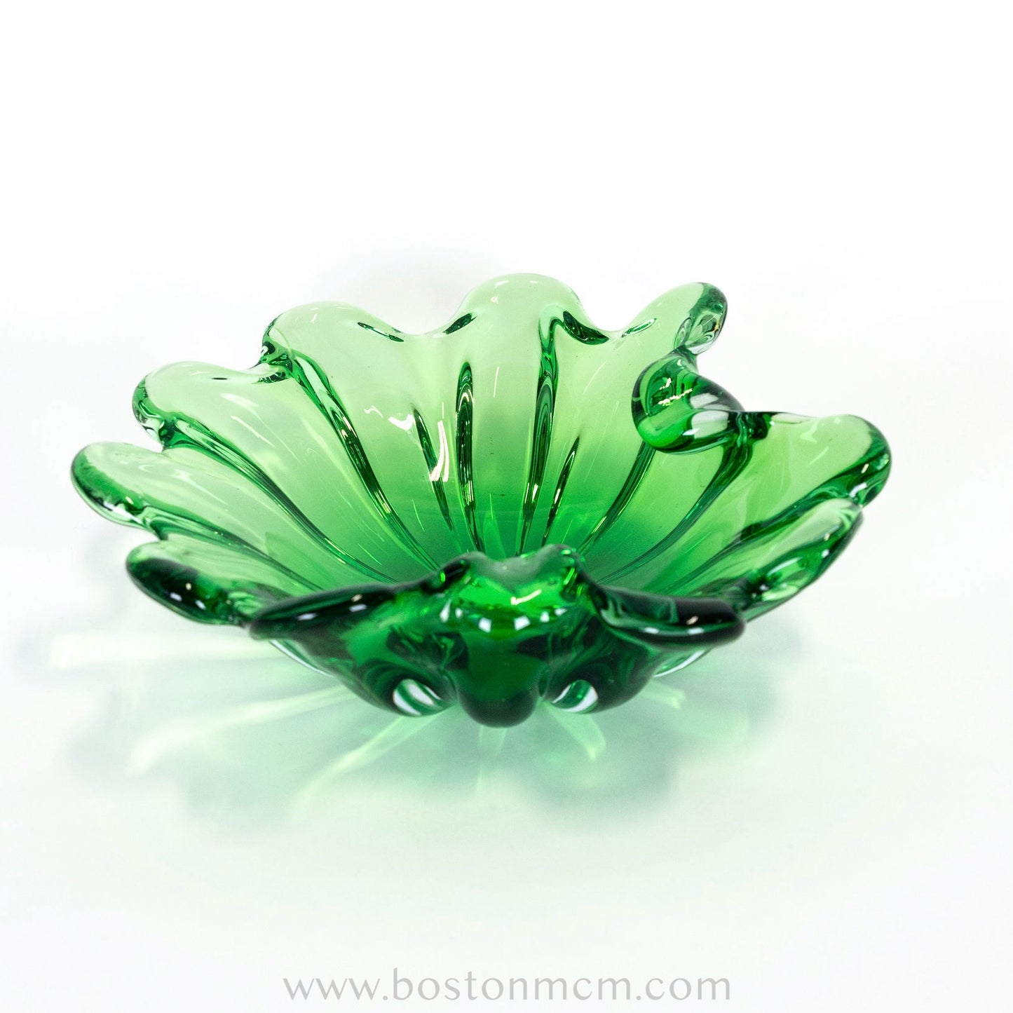 Green European Art Glass Bowl