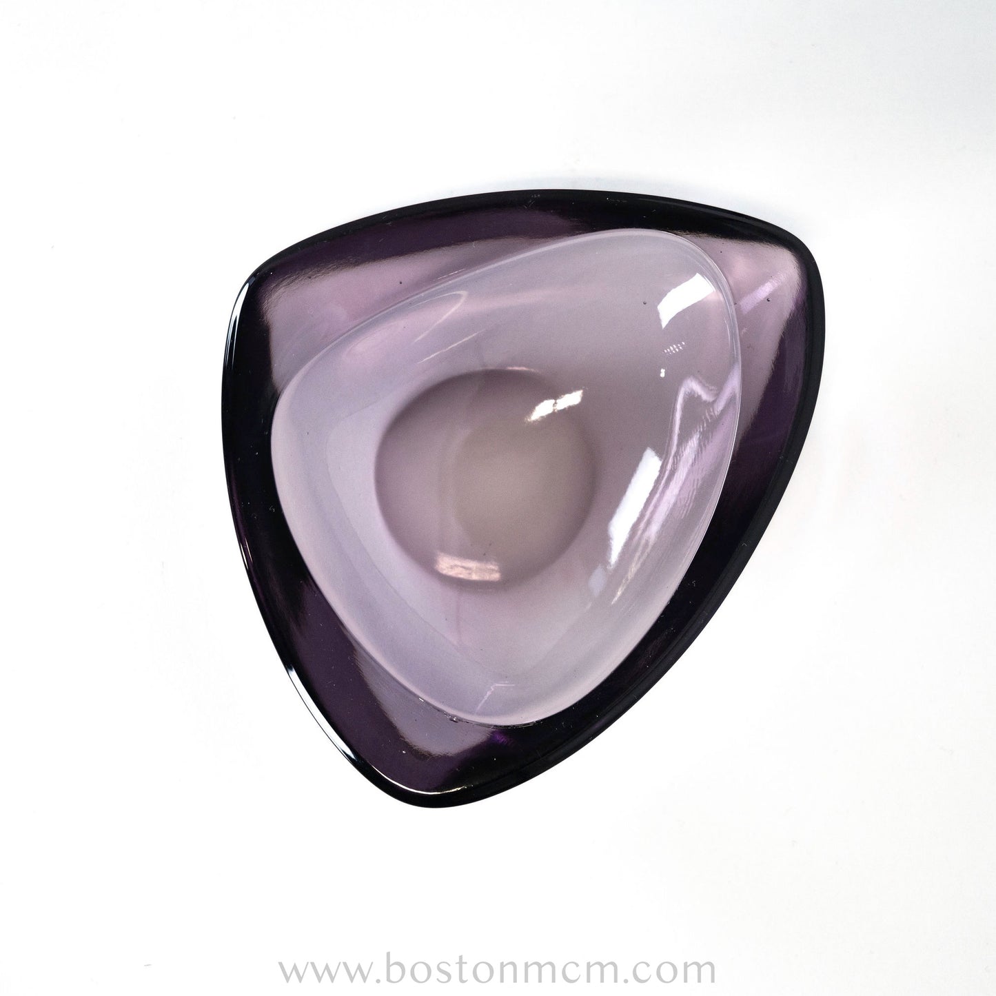 Purple Art Glass Dish by Vaclav Hanus for Jablonecke