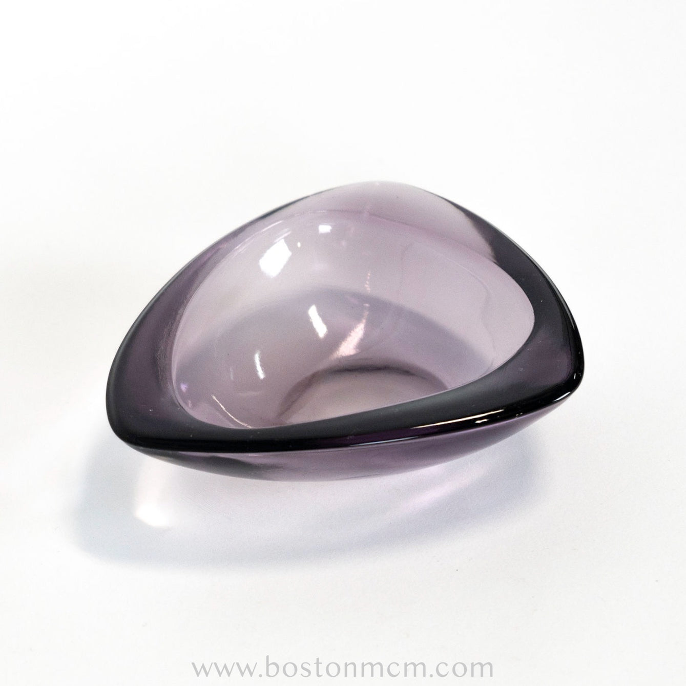 Purple Art Glass Dish by Vaclav Hanus for Jablonecke