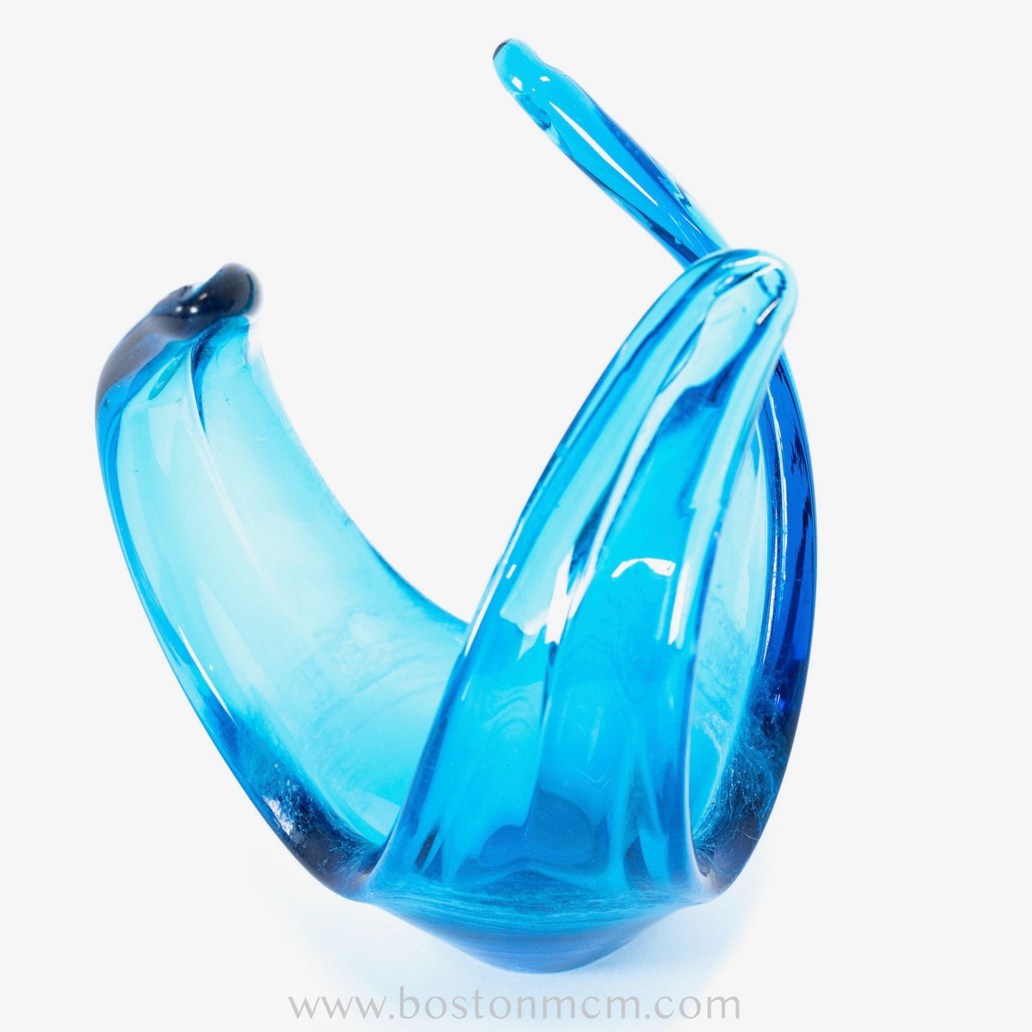 Blue Art Glass Sculpture by Viartac