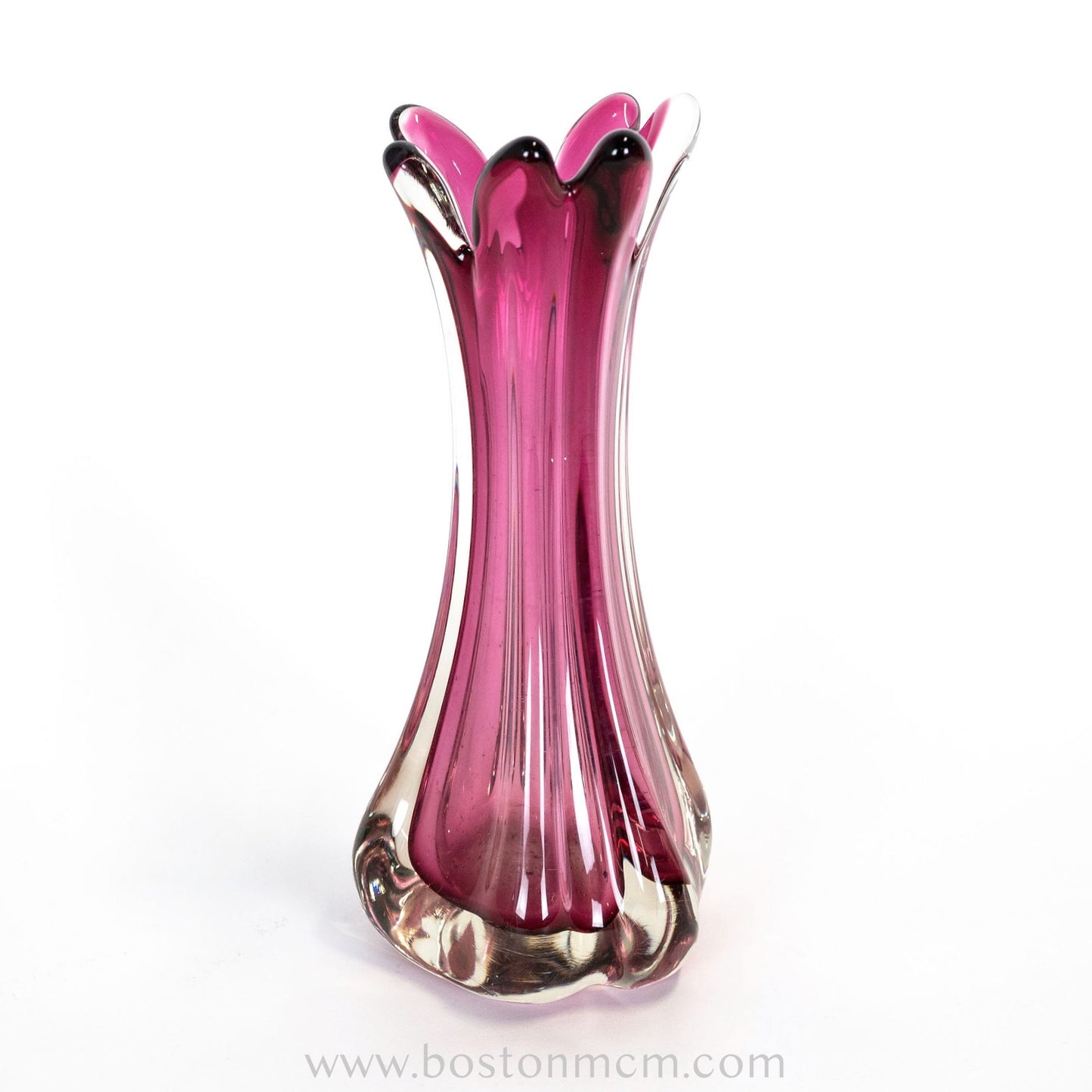 Art Glass Pink Vase #1