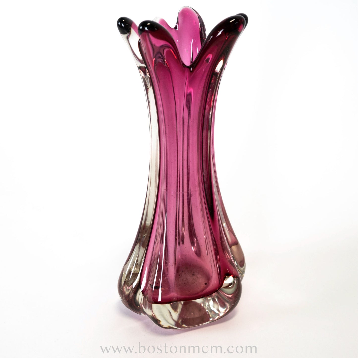 Art Glass Pink Vase #1