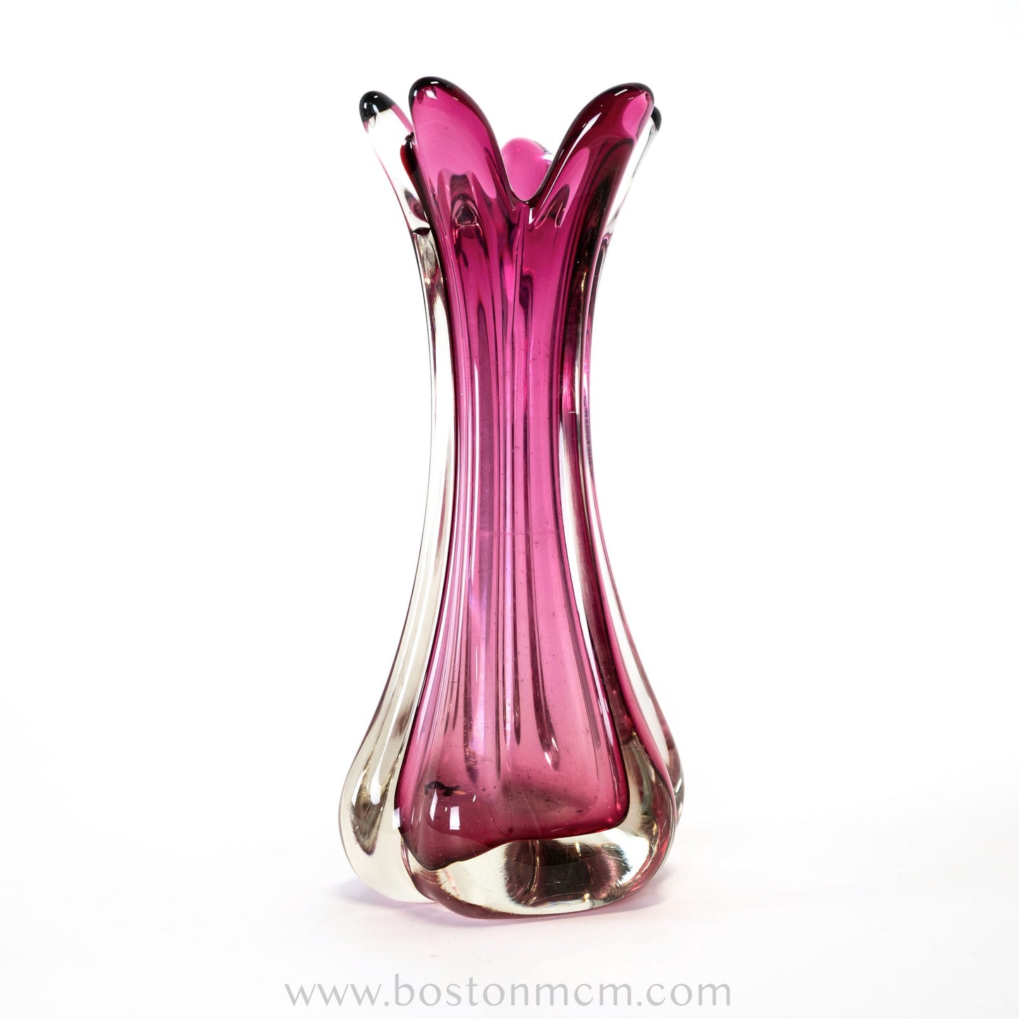 Art Glass Pink Vase #1