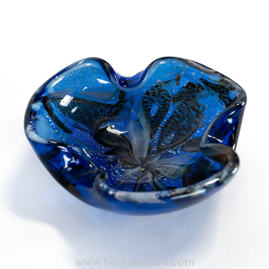 Italian Murano Art Glass Blue Bowl / Ash Tray