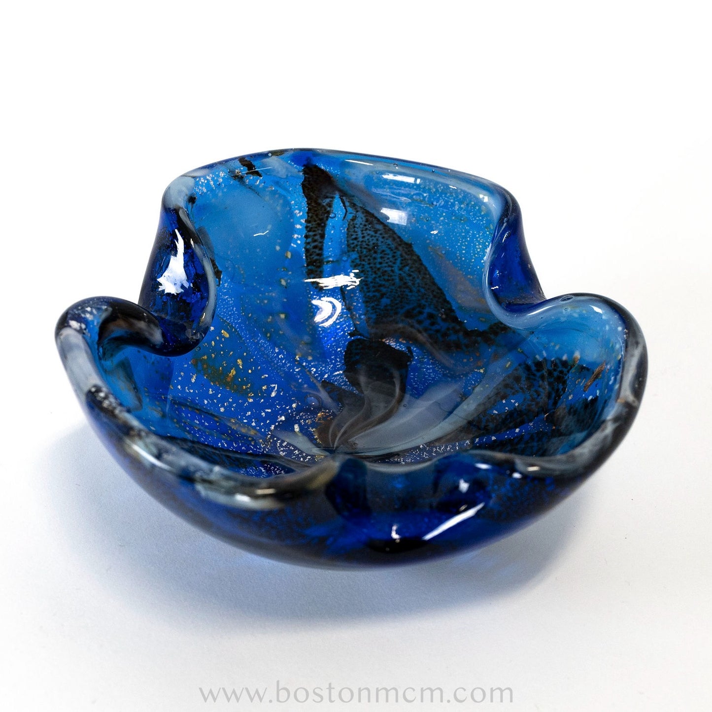 Italian Murano Art Glass Blue Bowl / Ash Tray