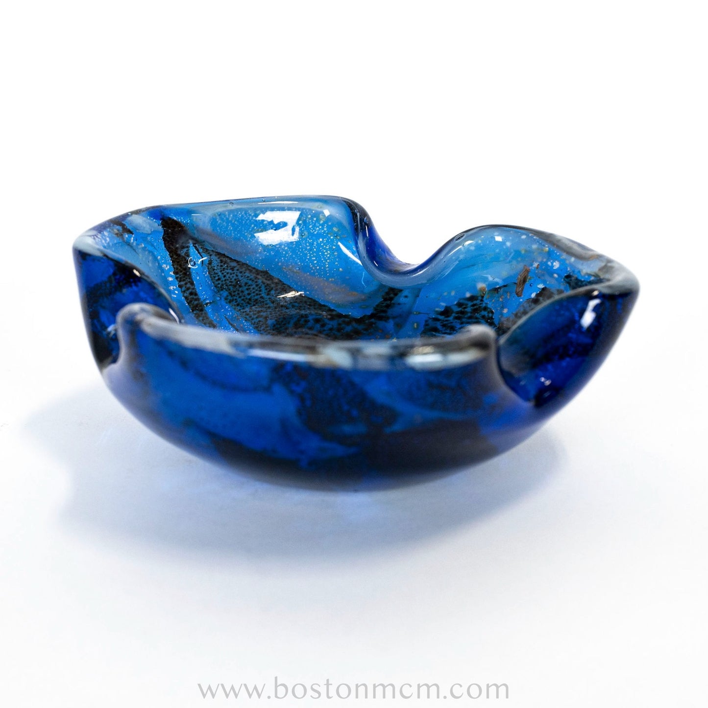 Italian Murano Art Glass Blue Bowl / Ash Tray