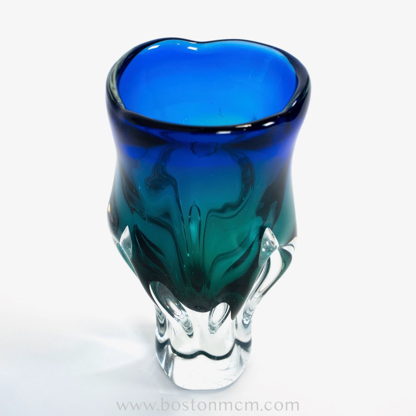 Art Glass Green-Blue Vase #35