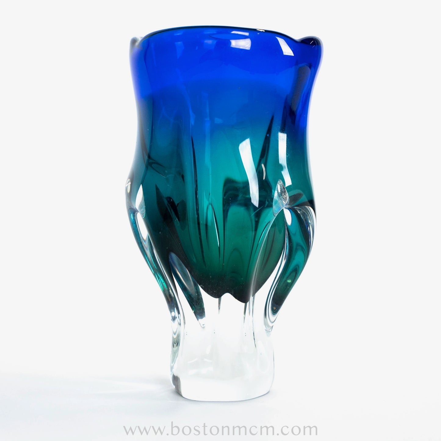 Art Glass Green-Blue Vase #35