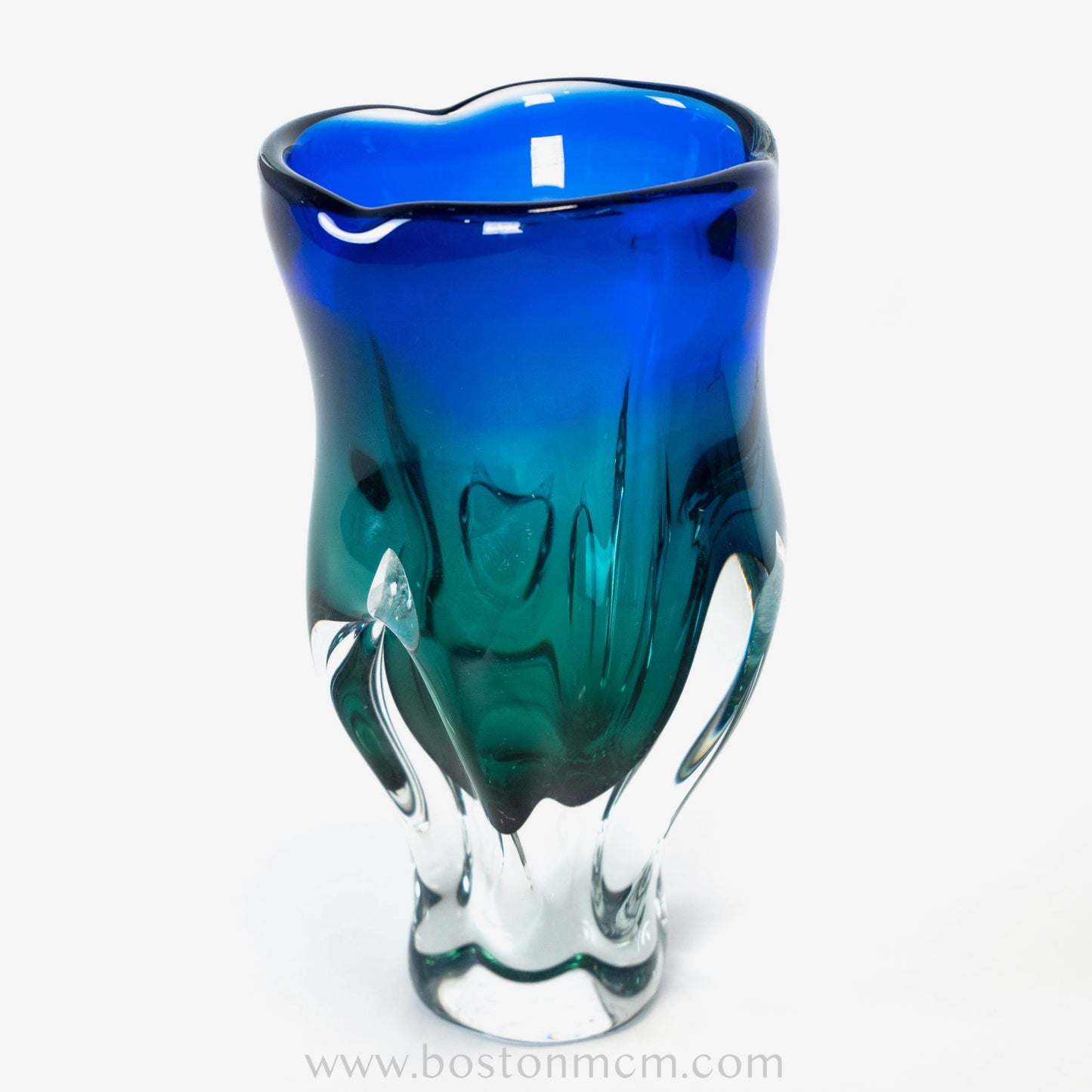 Art Glass Green-Blue Vase #35