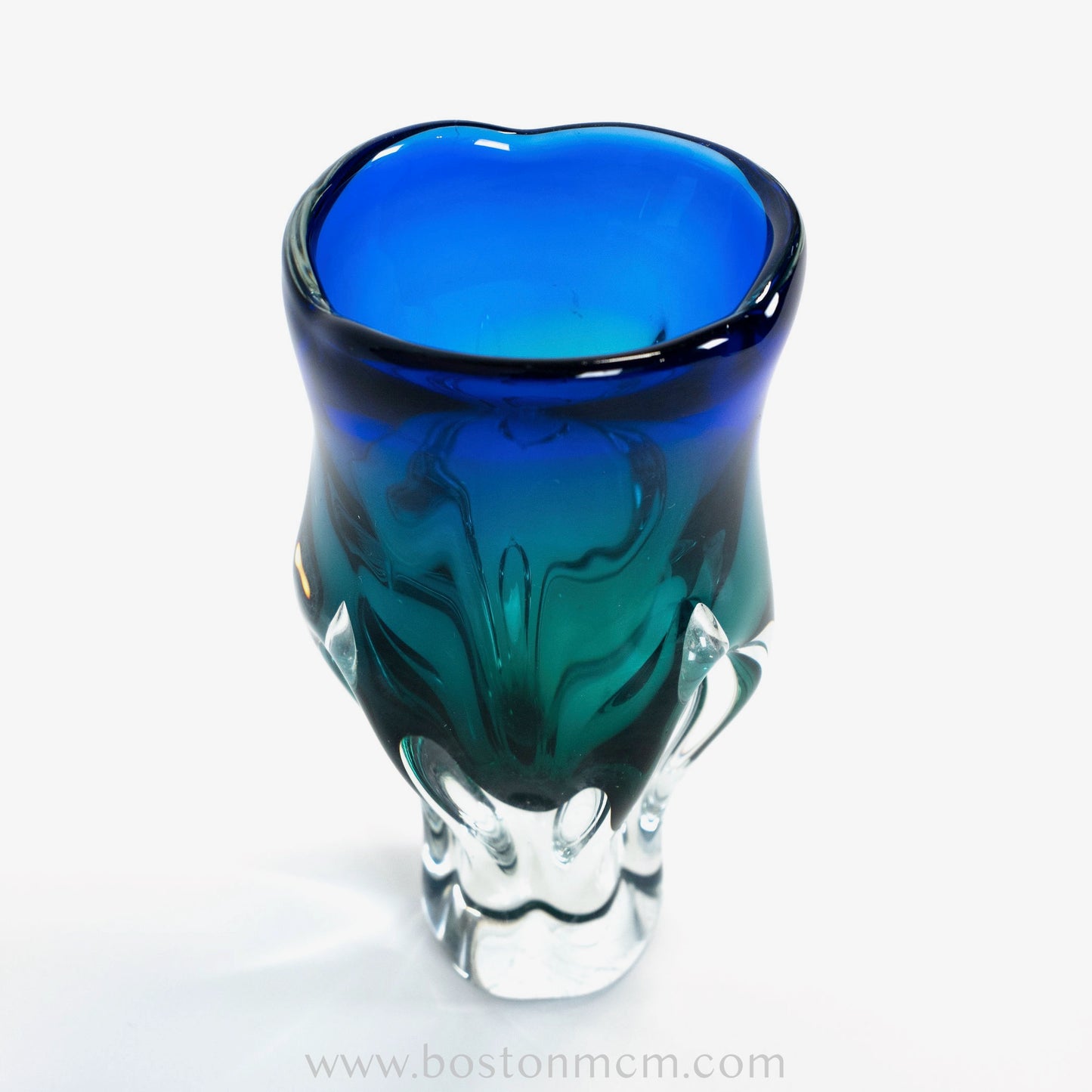 Art Glass Green-Blue Vase #35