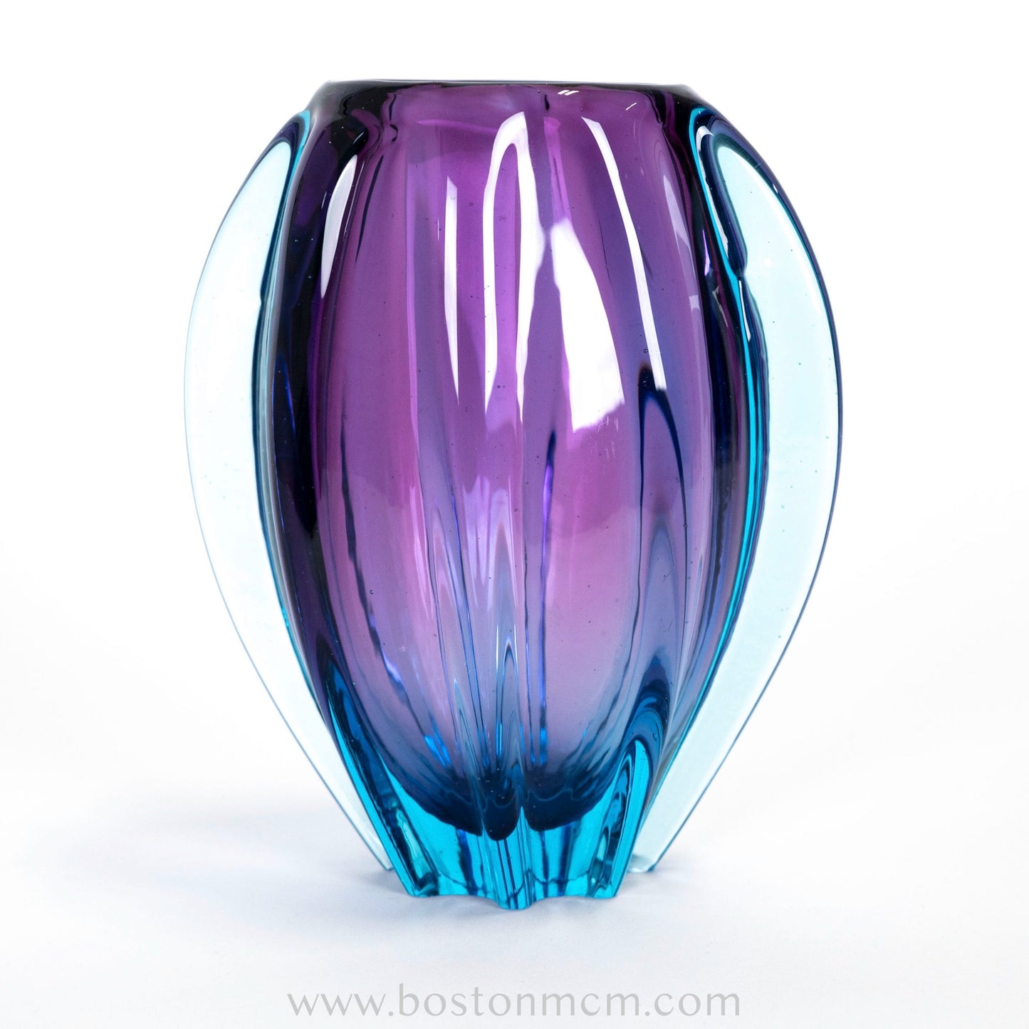 Art Glass Purple-Blue Vase #34