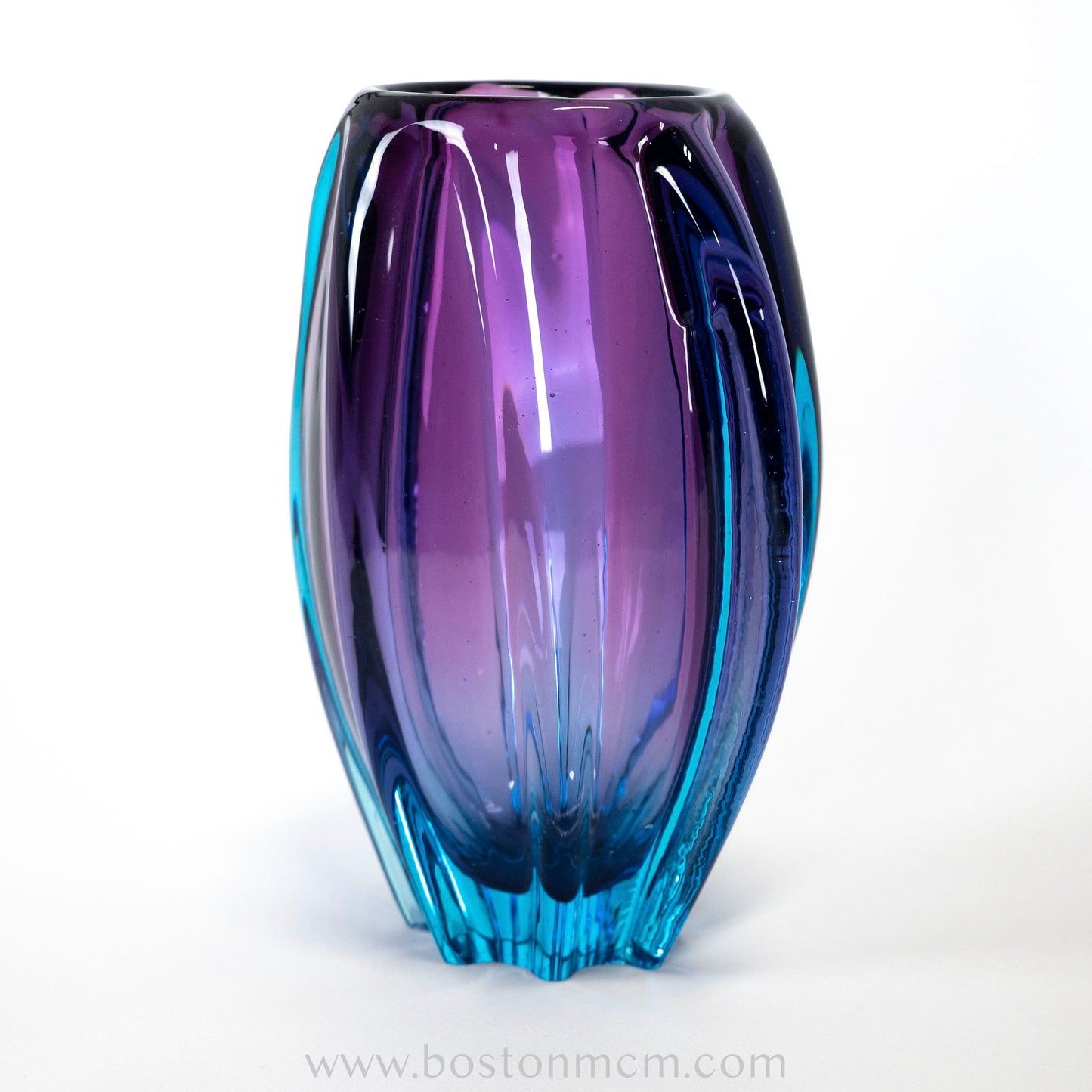 Art Glass Purple-Blue Vase #34