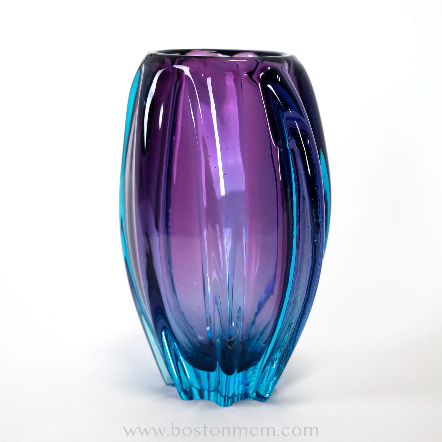 Art Glass Purple-Blue Vase #34