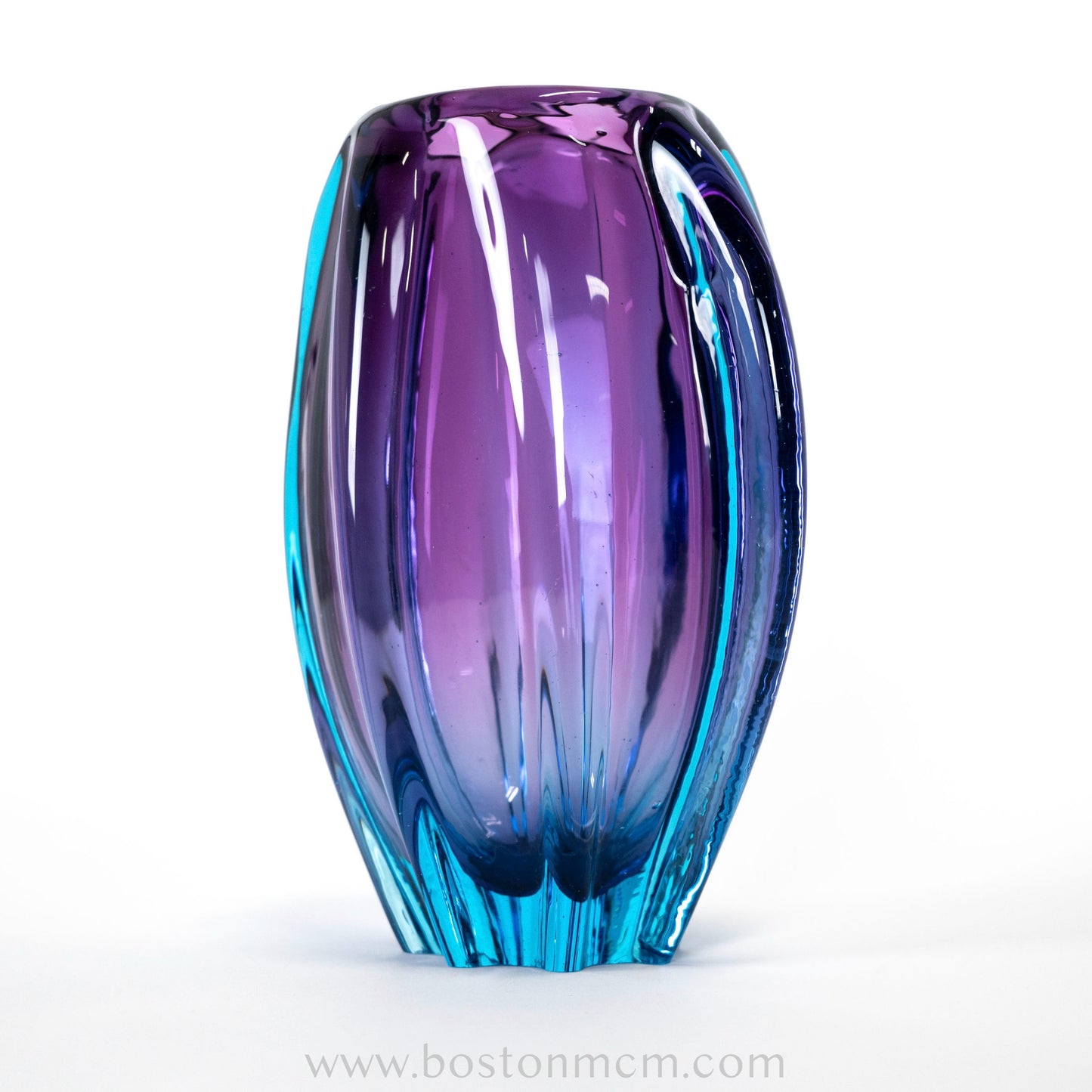 Art Glass Purple-Blue Vase #34