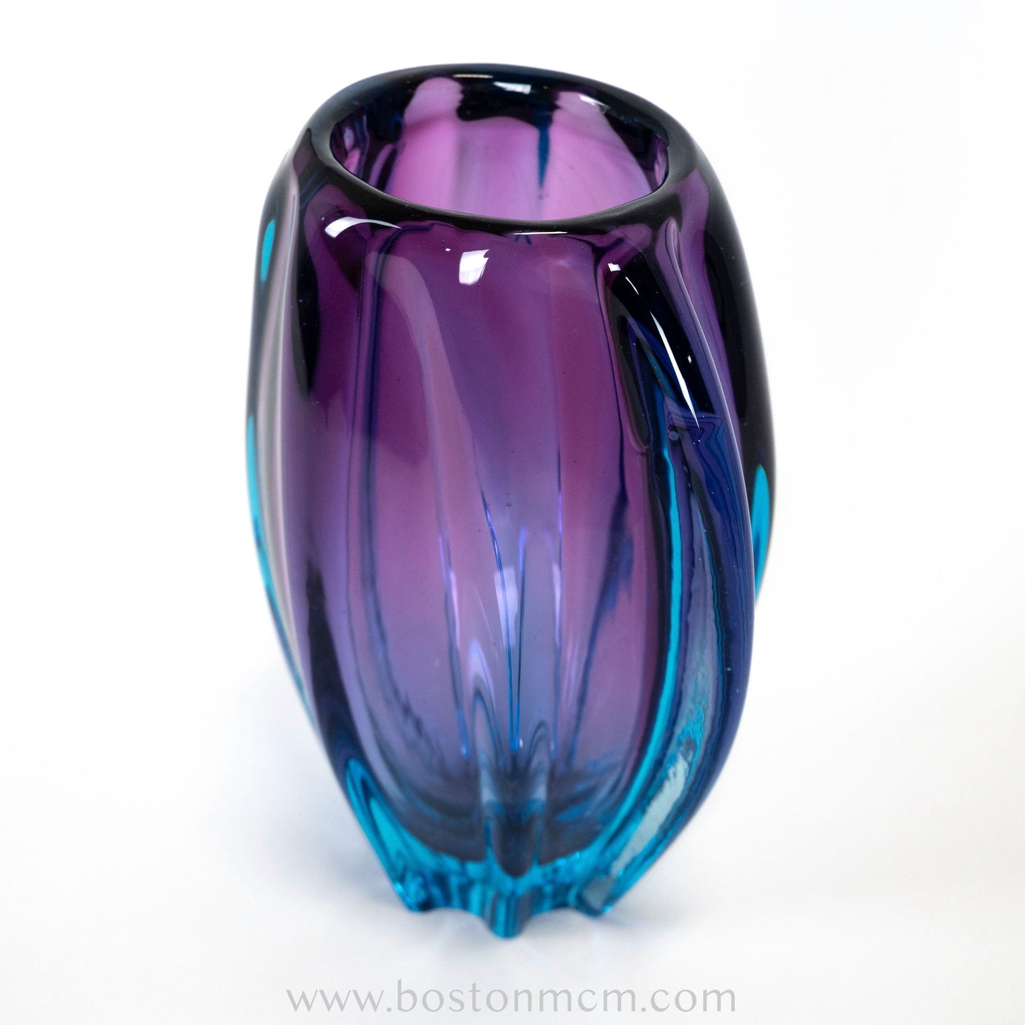 Art Glass Purple-Blue Vase #34