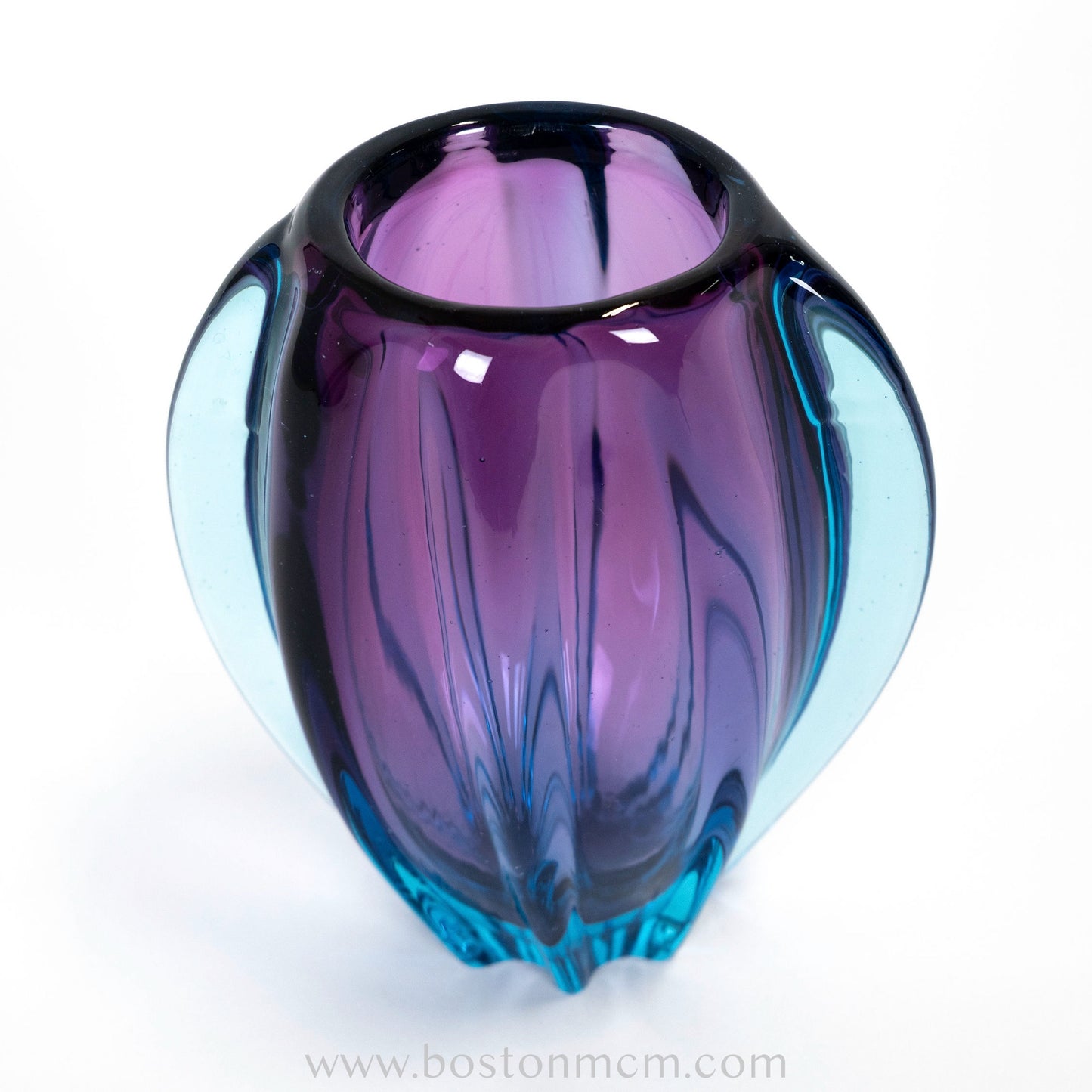 Art Glass Purple-Blue Vase #34