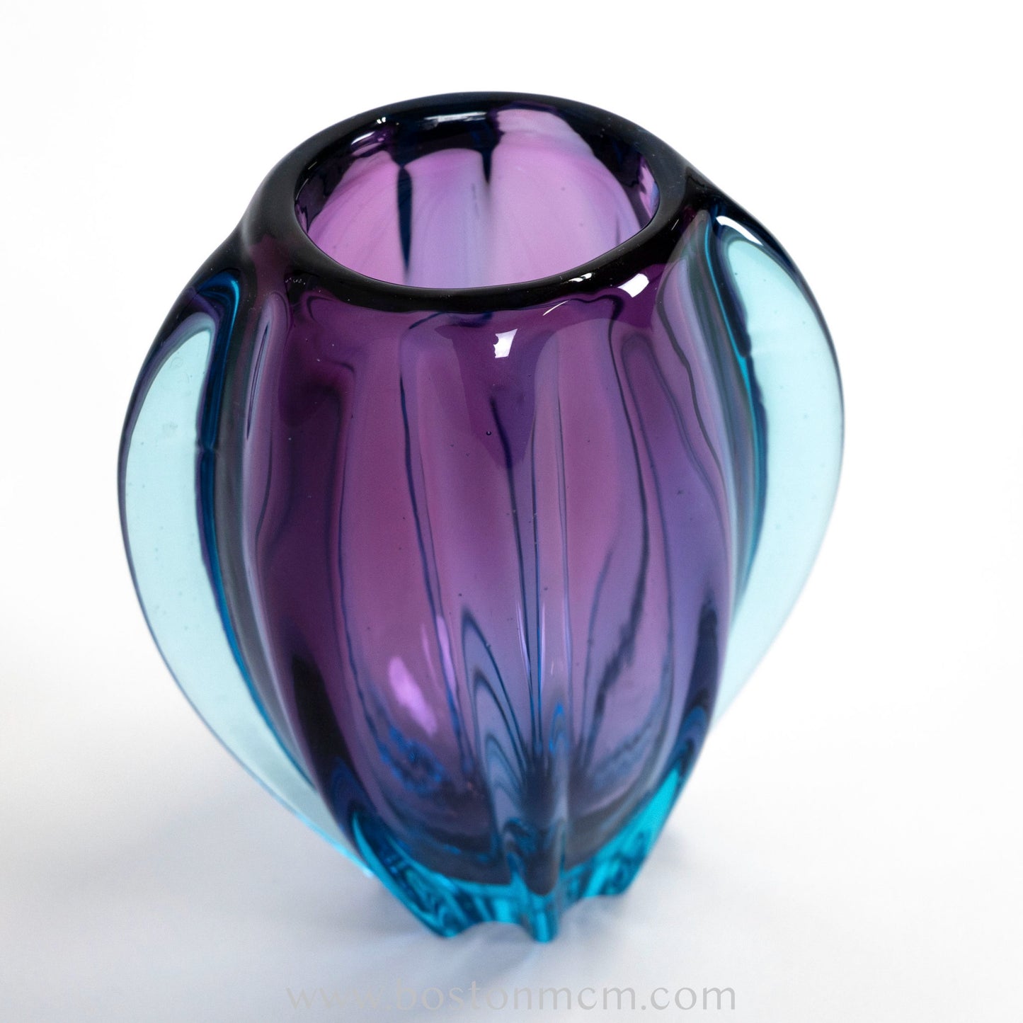 Art Glass Purple-Blue Vase #34