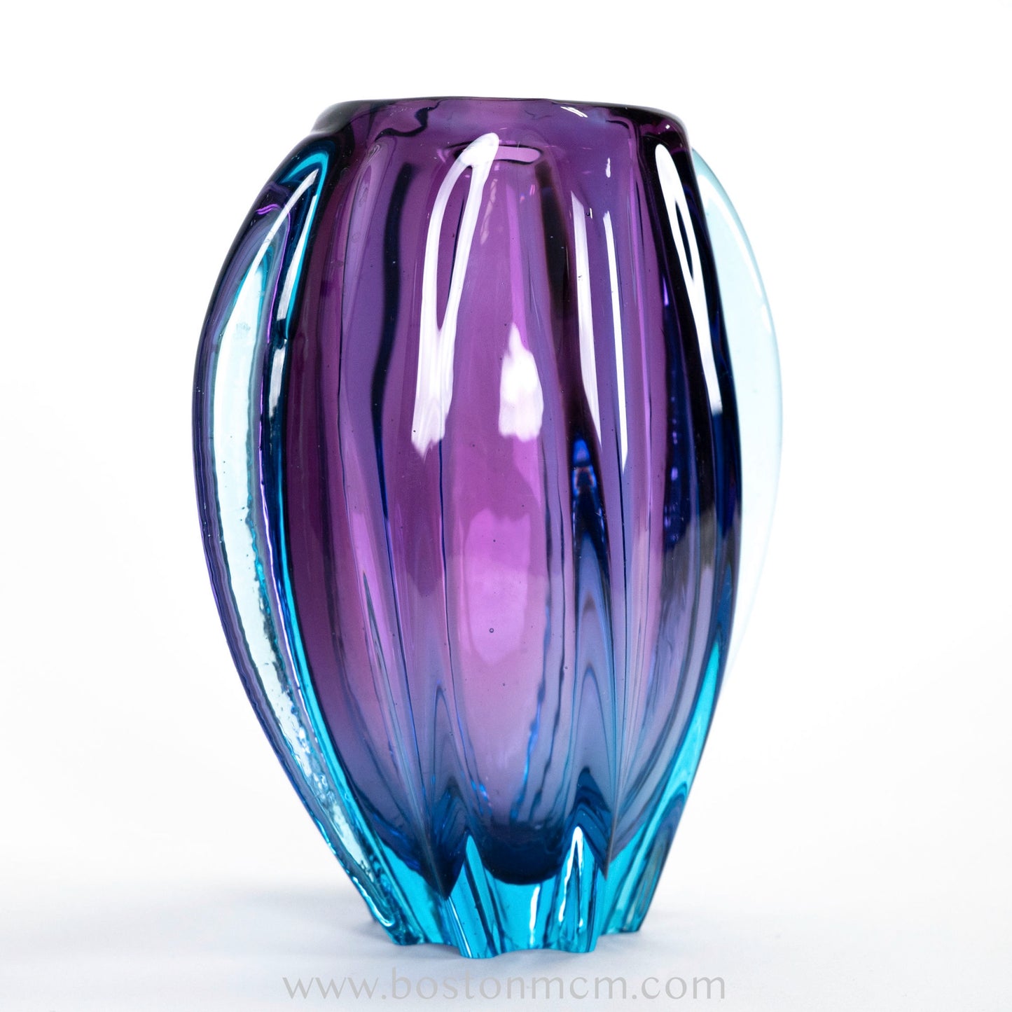 Art Glass Purple-Blue Vase #34