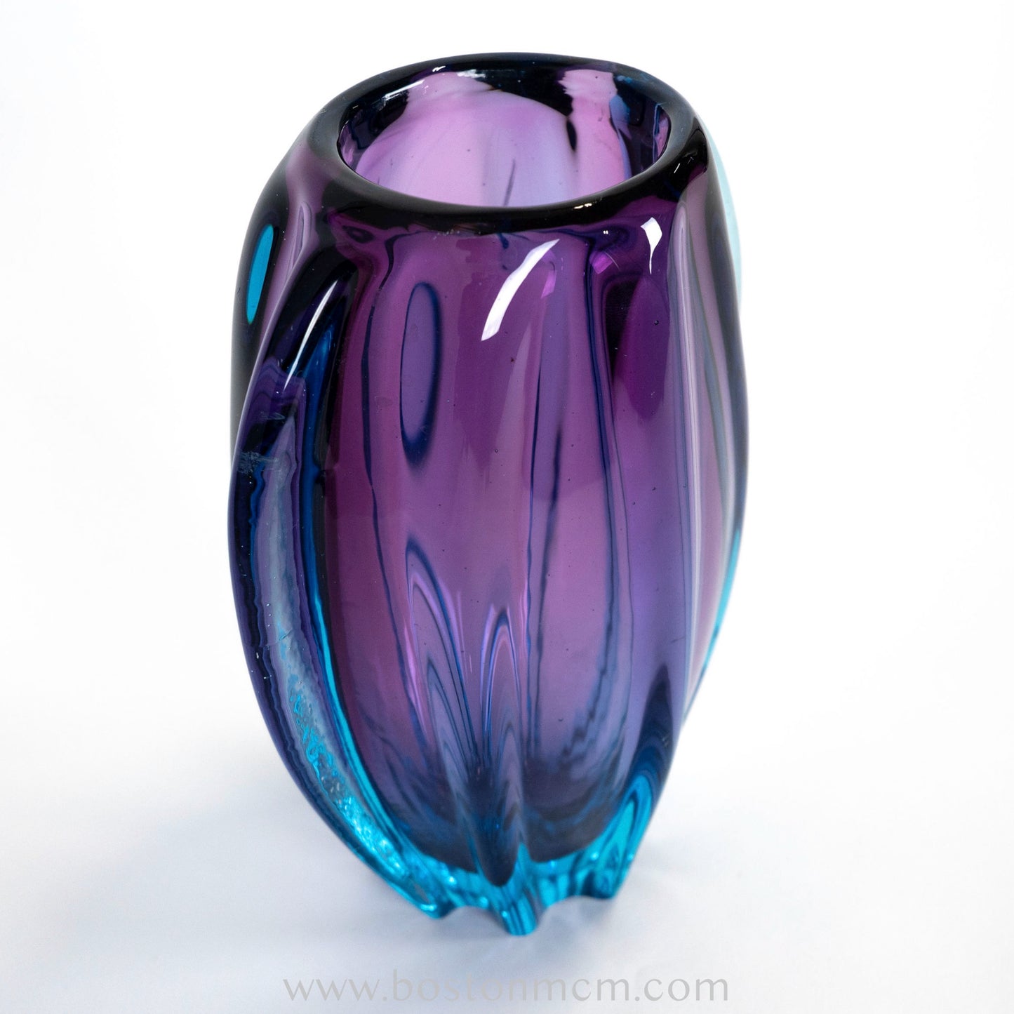 Art Glass Purple-Blue Vase #34