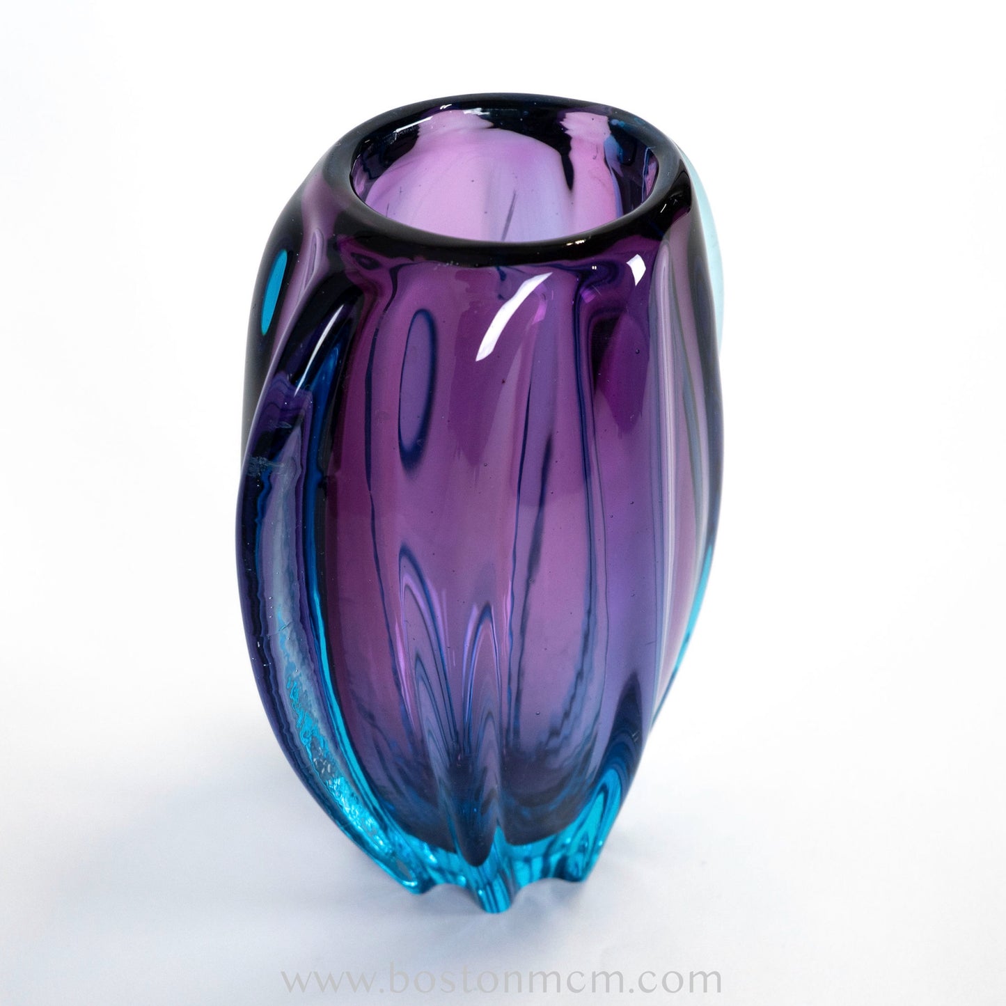 Art Glass Purple-Blue Vase #34