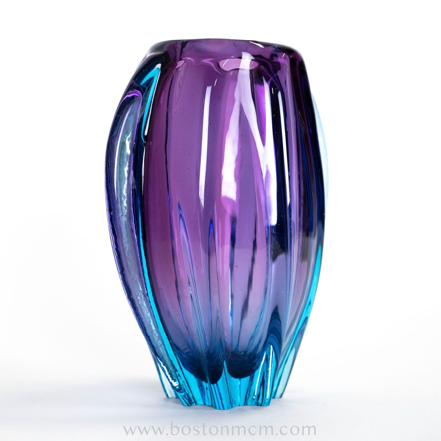 Art Glass Purple-Blue Vase #34