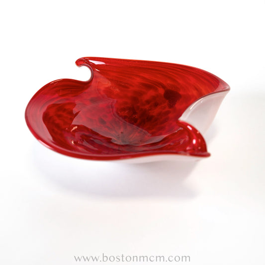 Italian Murano Art Glass Red Bowl