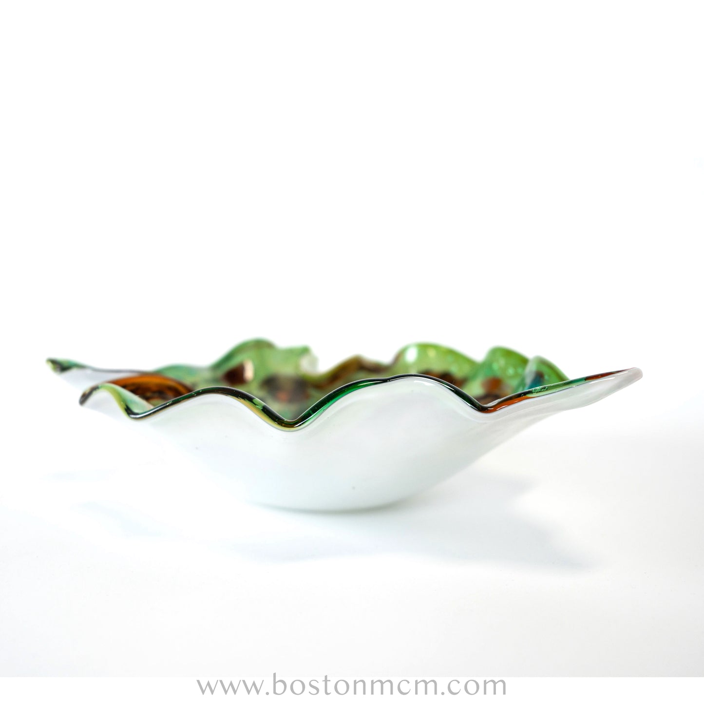 Italian Murano Art Glass Fish-Shaped Aventurine Bowl by Fratelli Toso