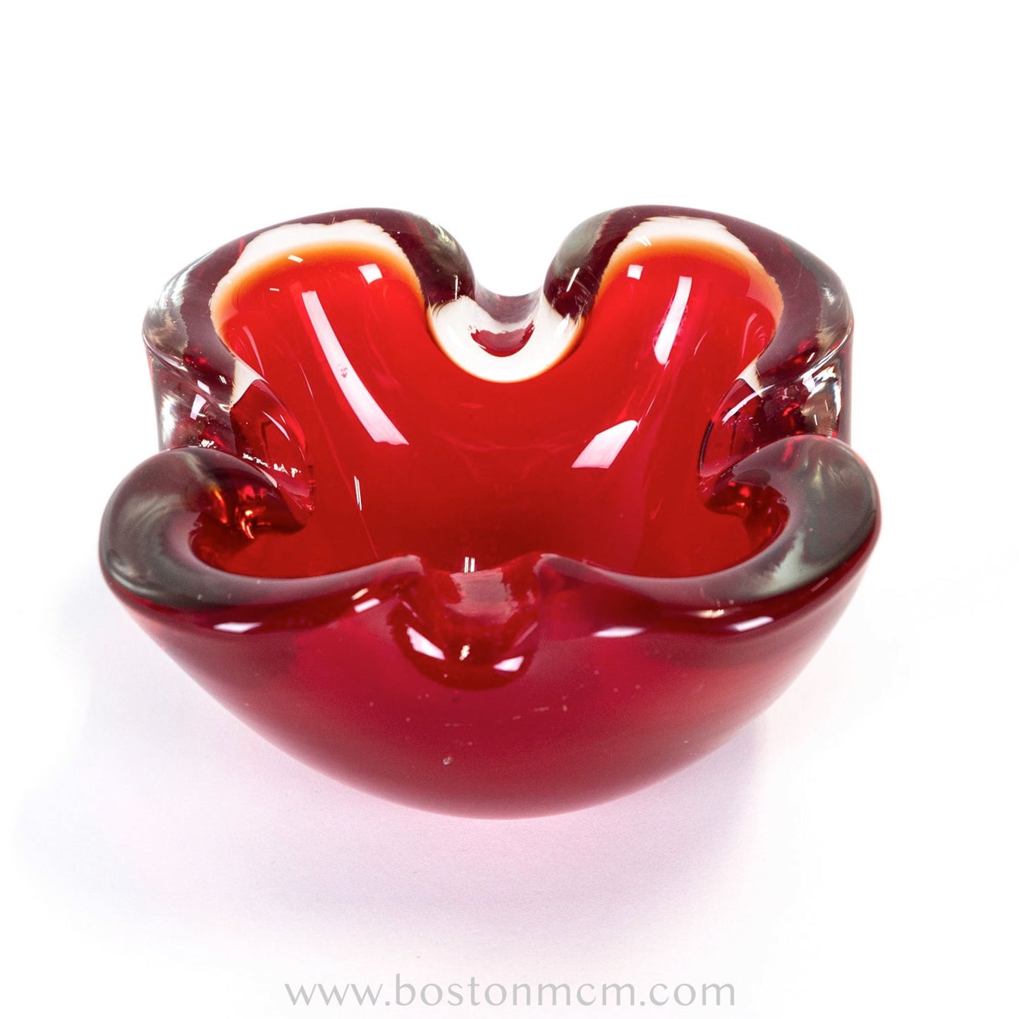 Italian Murano Art Glass Red Bowl / Ashtray