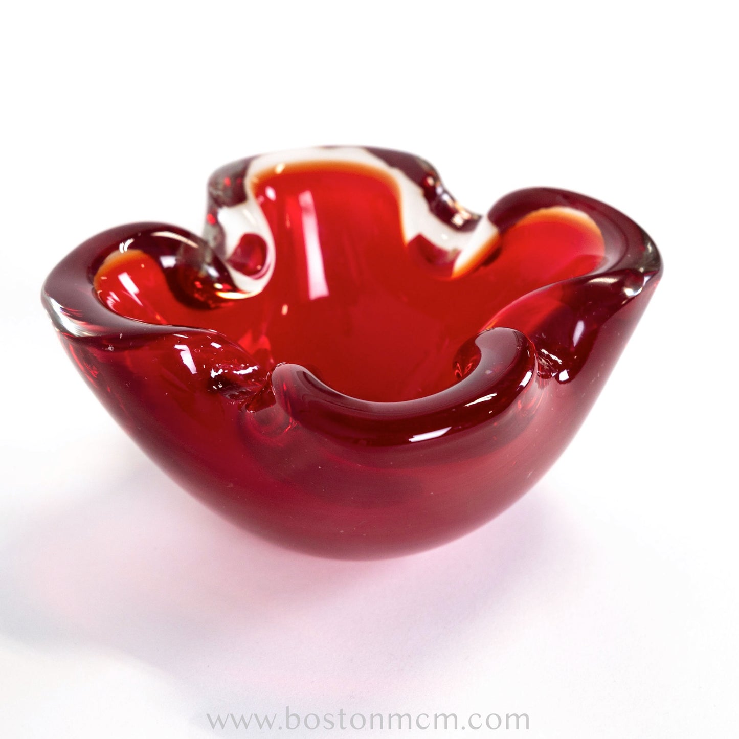 Italian Murano Art Glass Red Bowl / Ashtray