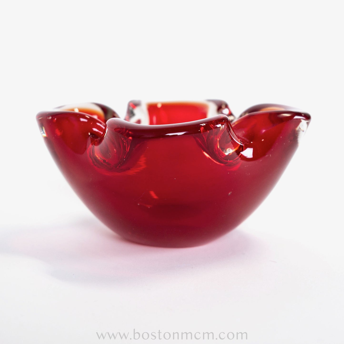 Italian Murano Art Glass Red Bowl / Ashtray